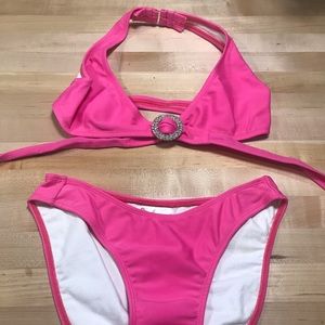 Beleza Hot Pink Pageant Swimsuit